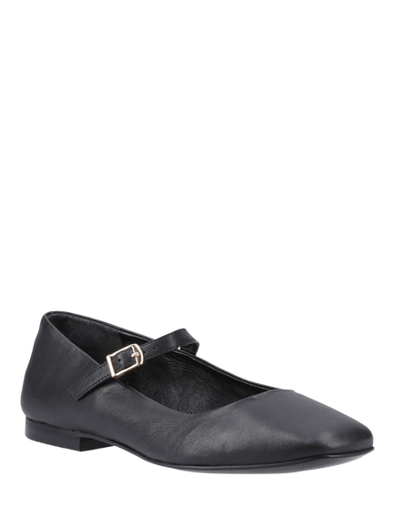 Hush Puppies Pasha Leather Mary Jane Ballerina Shoes, Black - view 2, Black