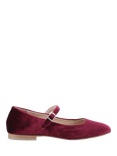 Hush Puppies Pasha Velvet Mary Jane Ballerina Shoes, Dark Red
