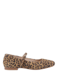 Hush Puppies Pasha Suede Leopard Print Mary Jane Ballerina Shoes, Tan/Multi
