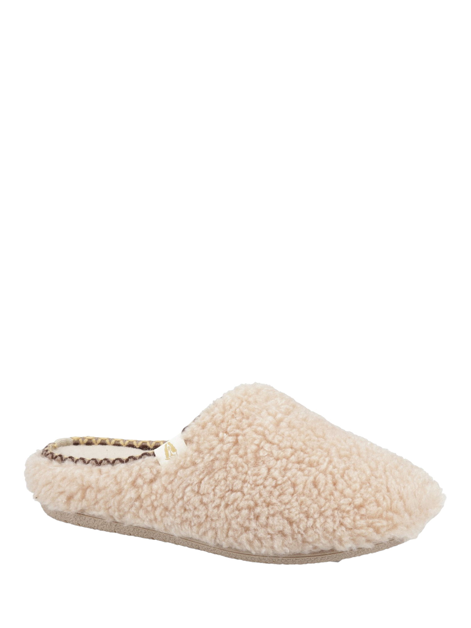 Product image 2 of 4, which shows Hush Puppies Good Teddy Mule Slippers, Beige, 3
