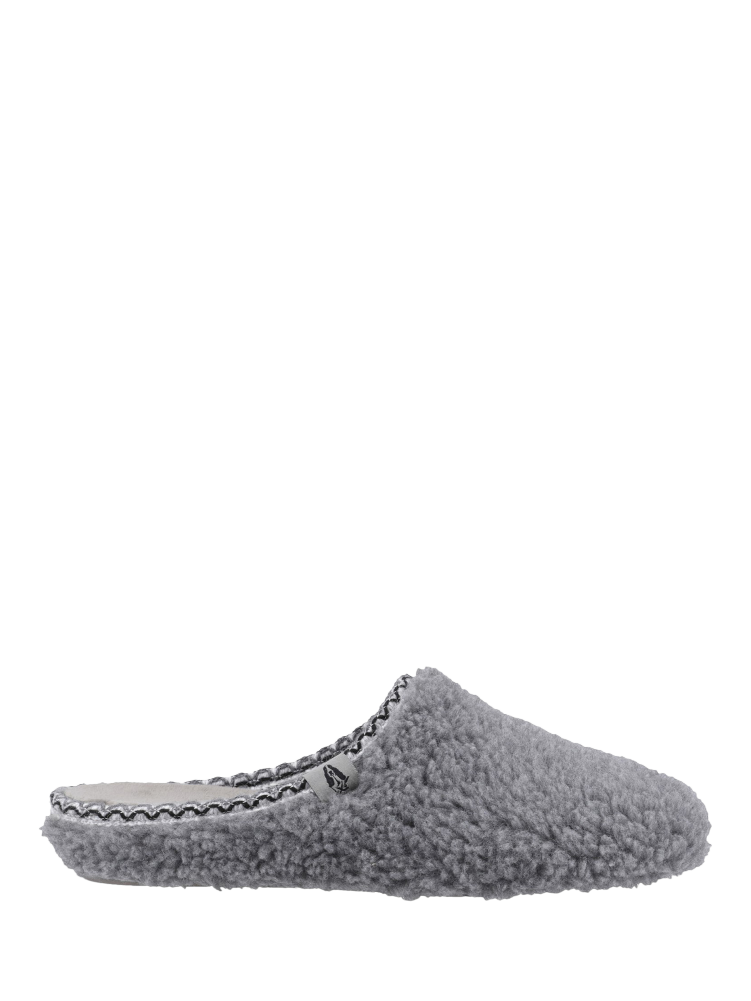 Product image 1 of 4, which shows Hush Puppies Good Teddy Mule Slippers, Grey, 3