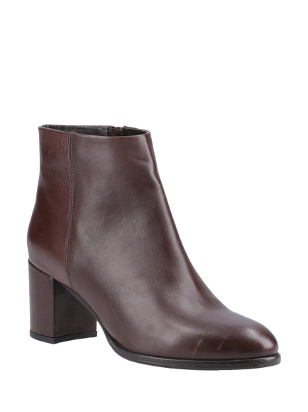 Hush Puppies Claridy Leather Ankle Boots - view 2, Brown