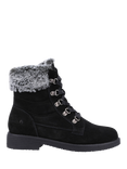 Hush Puppies Florence Suede Lace Up Ankle Boots, Black