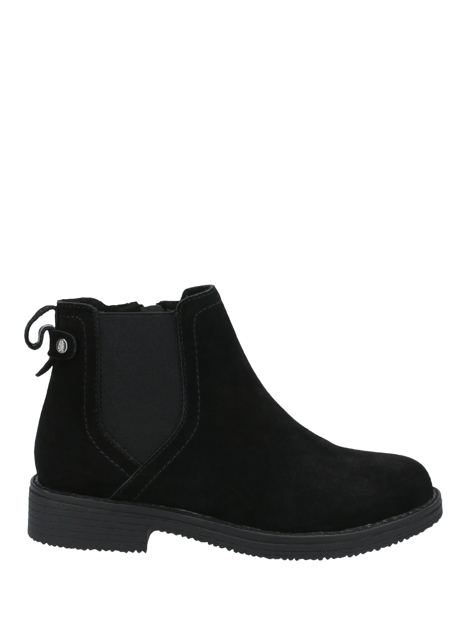 Product image 1 of 4, which shows Hush Puppies Maddy Suede Chelsea Boots, Black, 3