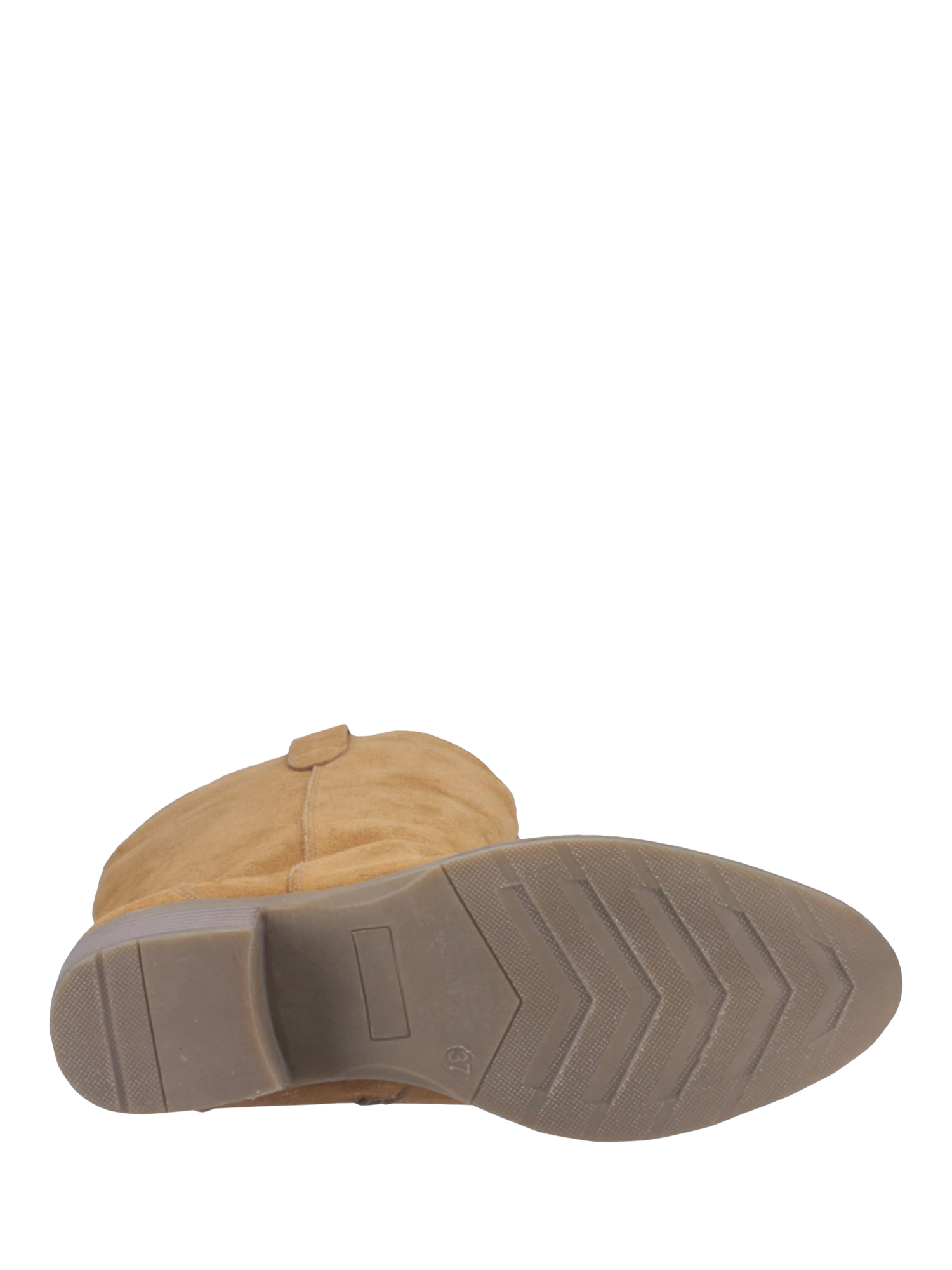 Product image 4 of 4, which shows Hush Puppies Isabella Suede Cowboy Boots, Tan, 3