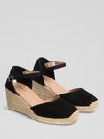 L.K.Bennett Marissa Suede Wedge Espadrille Sandals, Black