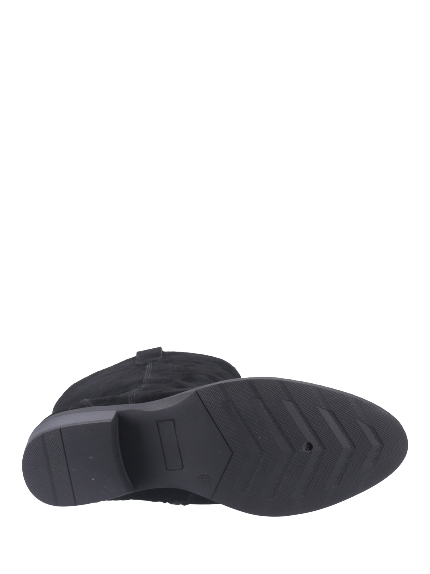 Product image 4 of 4, which shows Hush Puppies Isabella Suede Cowboy Boots, Black, 3