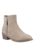 Hush Puppies Ingrid Zip Suede Ankle Boots, Taupe