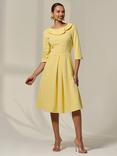 Jolie Moi Collar 3/4 Sleeve Midi Dress