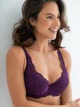 Pour Moi Fleur High Apex Balconette Bra, Plum