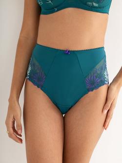 Pour Moi St Tropez High Waist Knickers, Forest/Teal - view 2, Forest/Teal