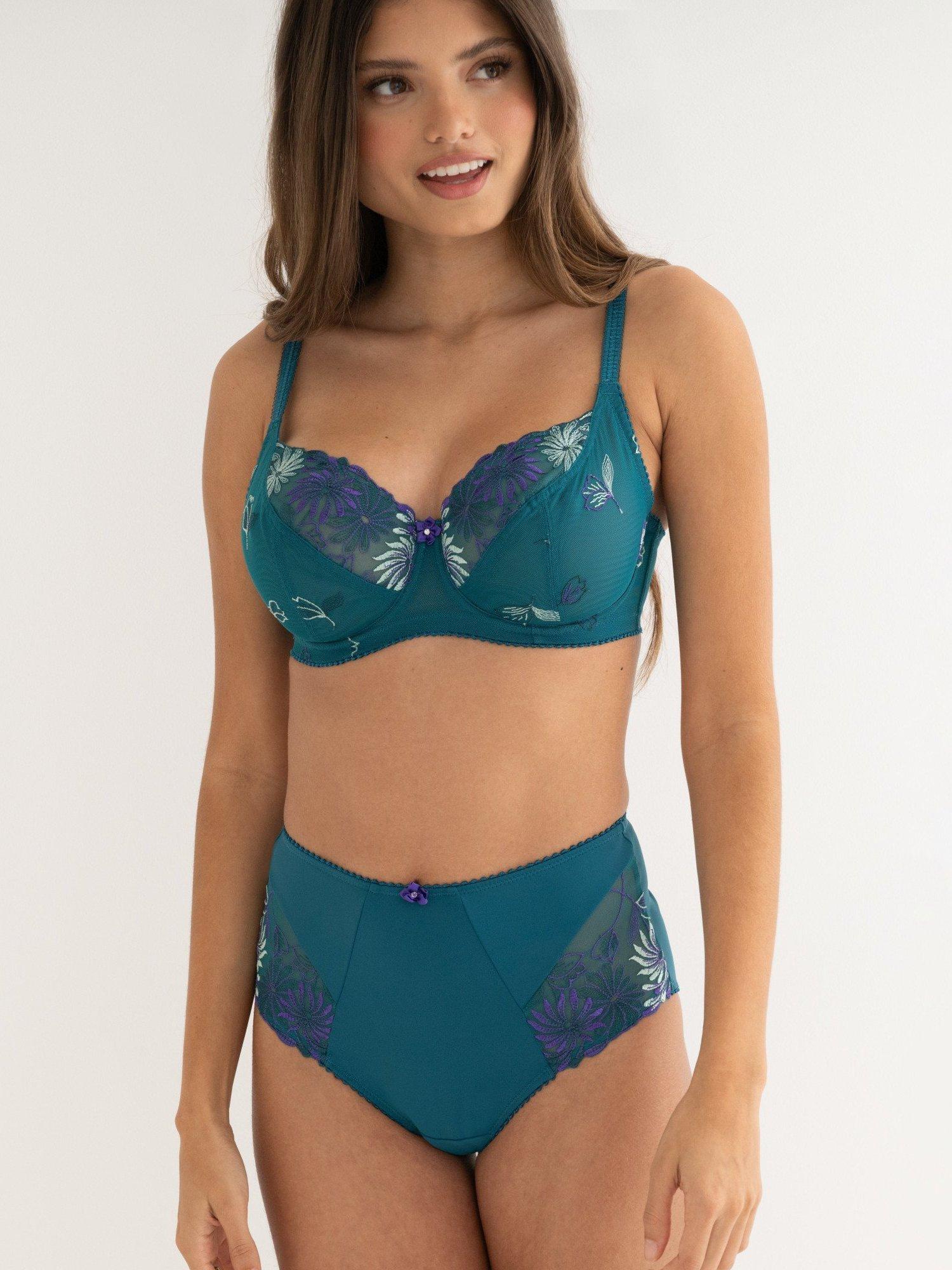 Product image 5 of 7, which shows Pour Moi St Tropez High Waist Knickers, Forest/Teal, 10