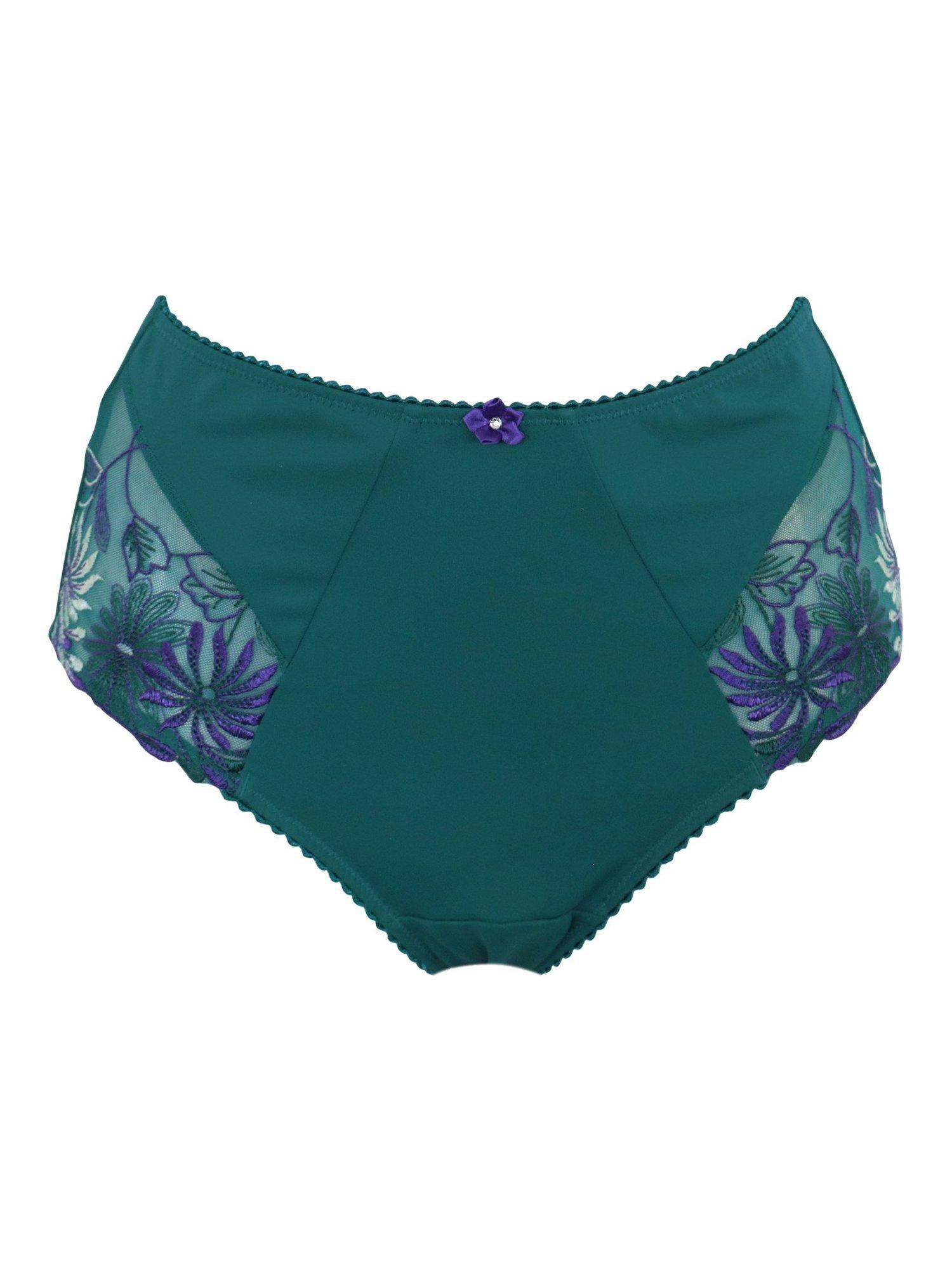 Product image 6 of 7, which shows Pour Moi St Tropez High Waist Knickers, Forest/Teal, 10