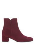 Gabor Abbey Suede Ankle Boots, Red
