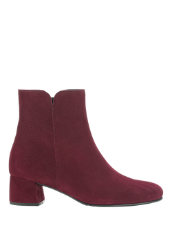 Gabor Abbey Suede Ankle Boots, Red, Red