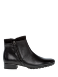 Gabor Briano Wide Fit Leather Ankle Boots, Black