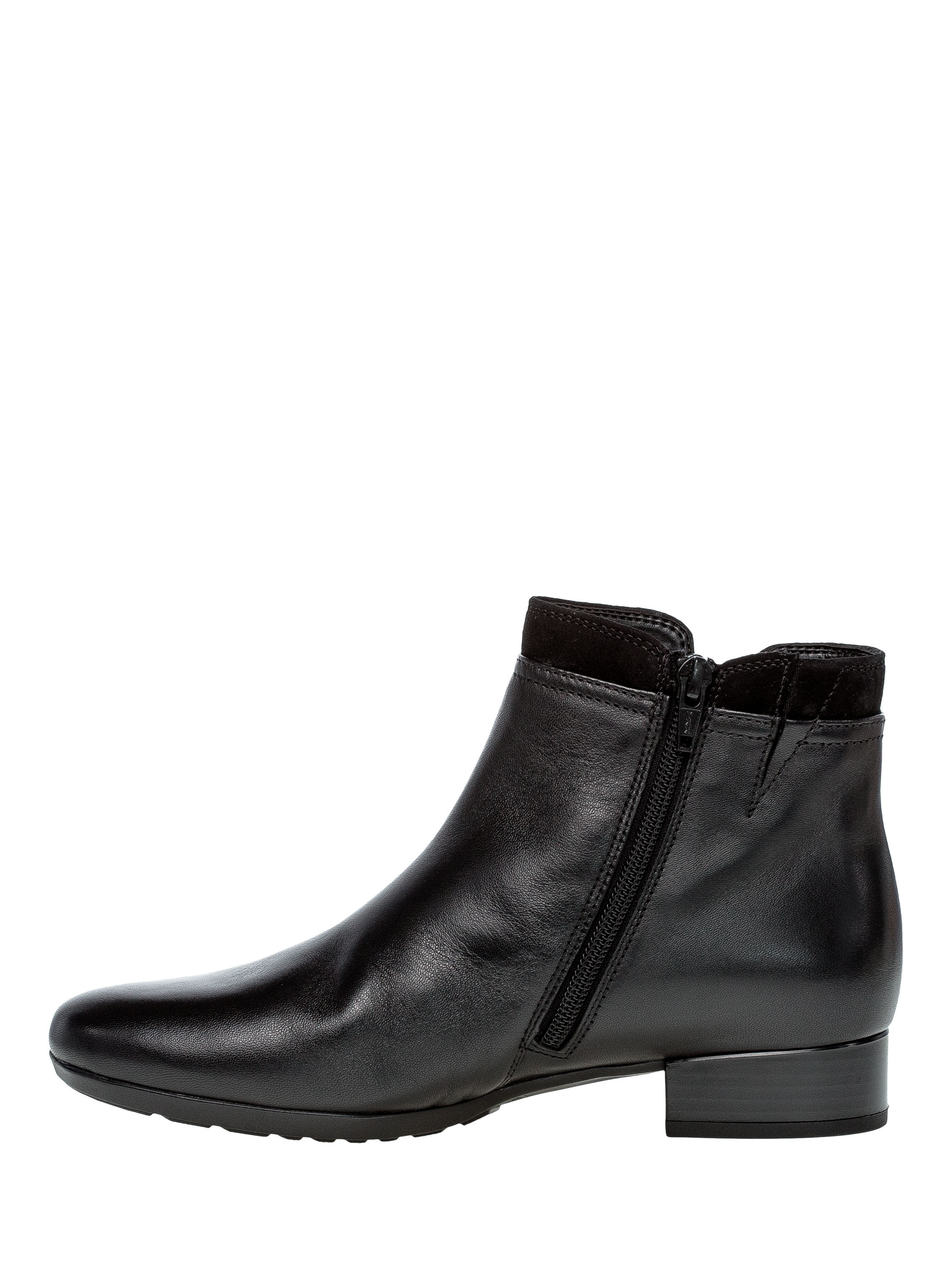 Product image 4 of 4, which shows Gabor Briano Wide Fit Leather Ankle Boots, Black, 3