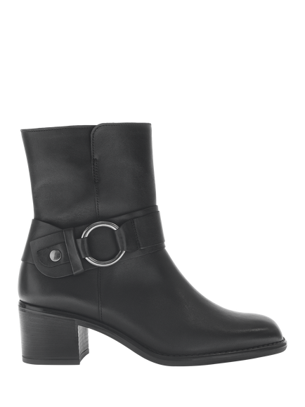 Gabor Easel Leather Ankle Boots, Black, Black