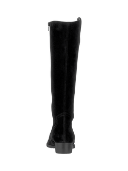 Gabor Garden Suede Knee High Boots, Black - view 2, Black