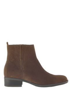 Gabor Gibside Suede Western Ankle Boots, Brown, Brown