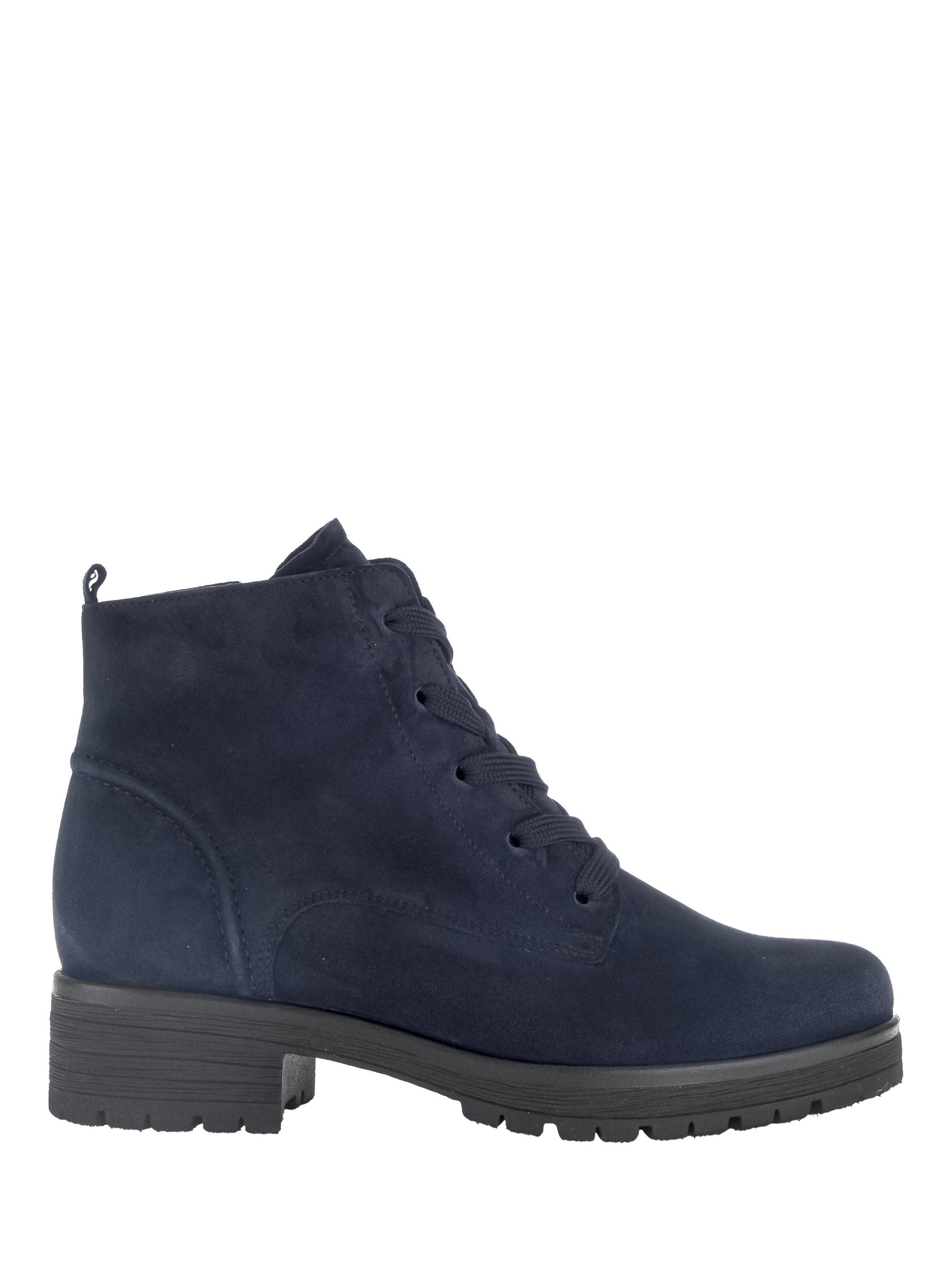 Gabor Zumba Wide Fit Suede Lace Up Ankle Boots, Navy