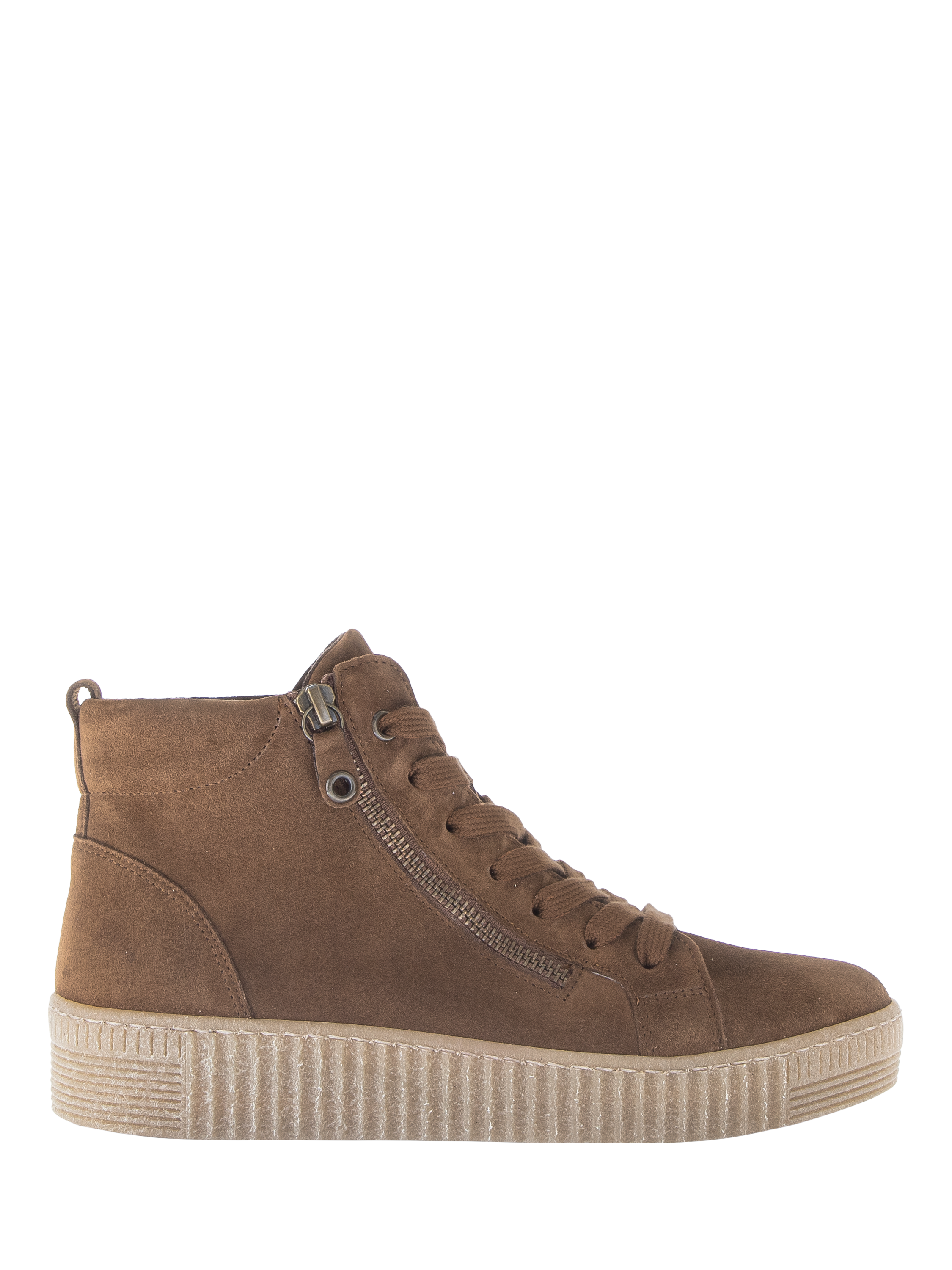 Gabor Lake Suede High Top Trainers, Brown