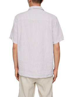 J.Lindeberg Elio Regular Fit Revere Collar Linen Shirt, Moonbeam - view 2, Moonbeam