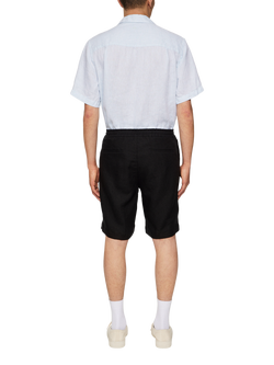 J.Lindeberg Brady Drape Linen Shorts - view 2, Black