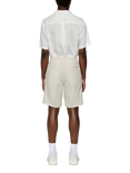 J.Lindeberg Brady Drape Linen Shorts, Moonbeam