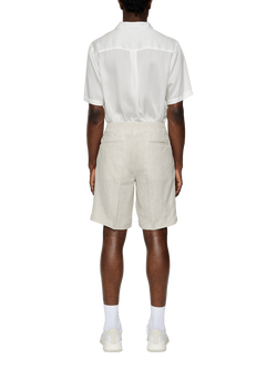 J.Lindeberg Brady Drape Linen Shorts - view 2, Moonbeam