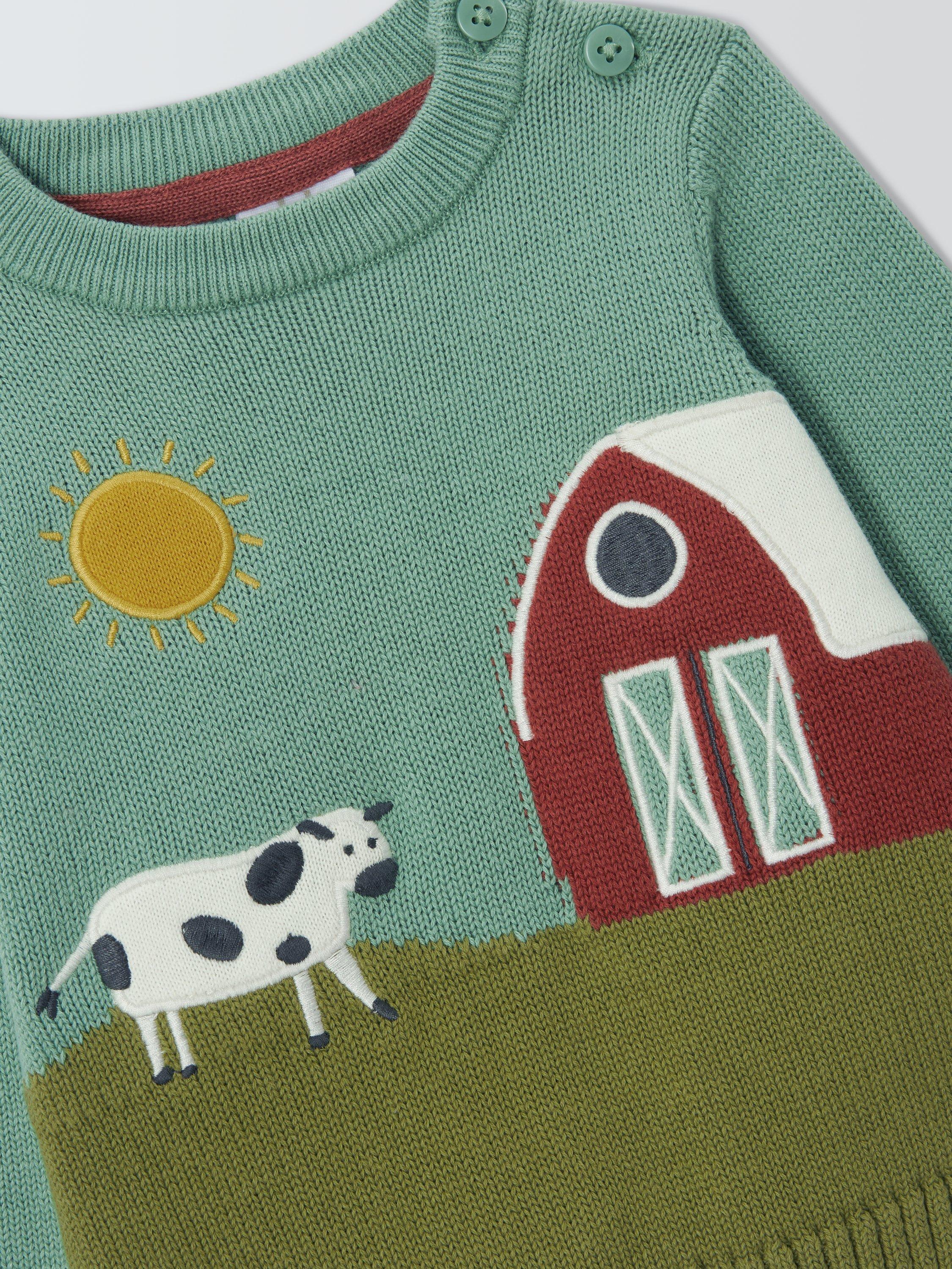 Product image 3 of 3, which shows John Lewis Baby Farm Scene Jumper, Multi, 0-3 months