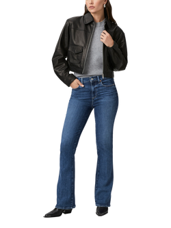 PAIGE Laurel Canyon High Waist Bootcut Jeans, Dark Blue, Dark Blue