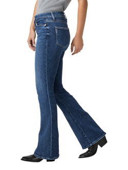PAIGE Laurel Canyon High Waist Bootcut Jeans, Dark Blue - view 2, Dark Blue