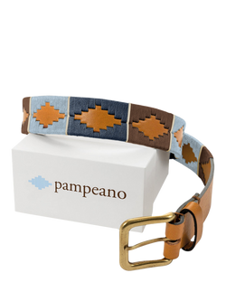 Pampeano Arenoso Leather Belt - view 2, Areno Blue
