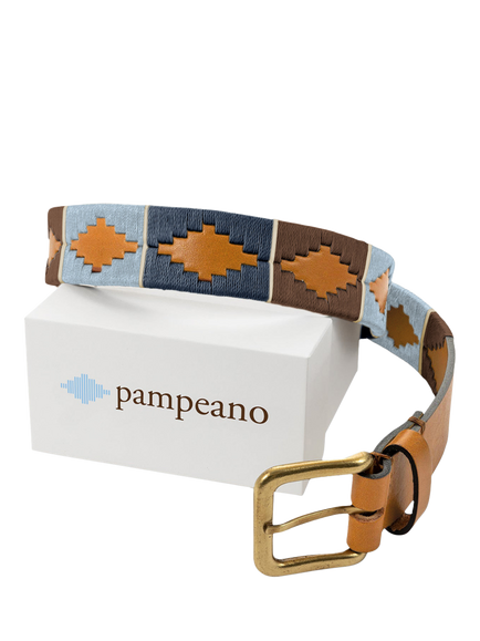Pampeano Arenoso Leather Belt - view 2, Areno Blue