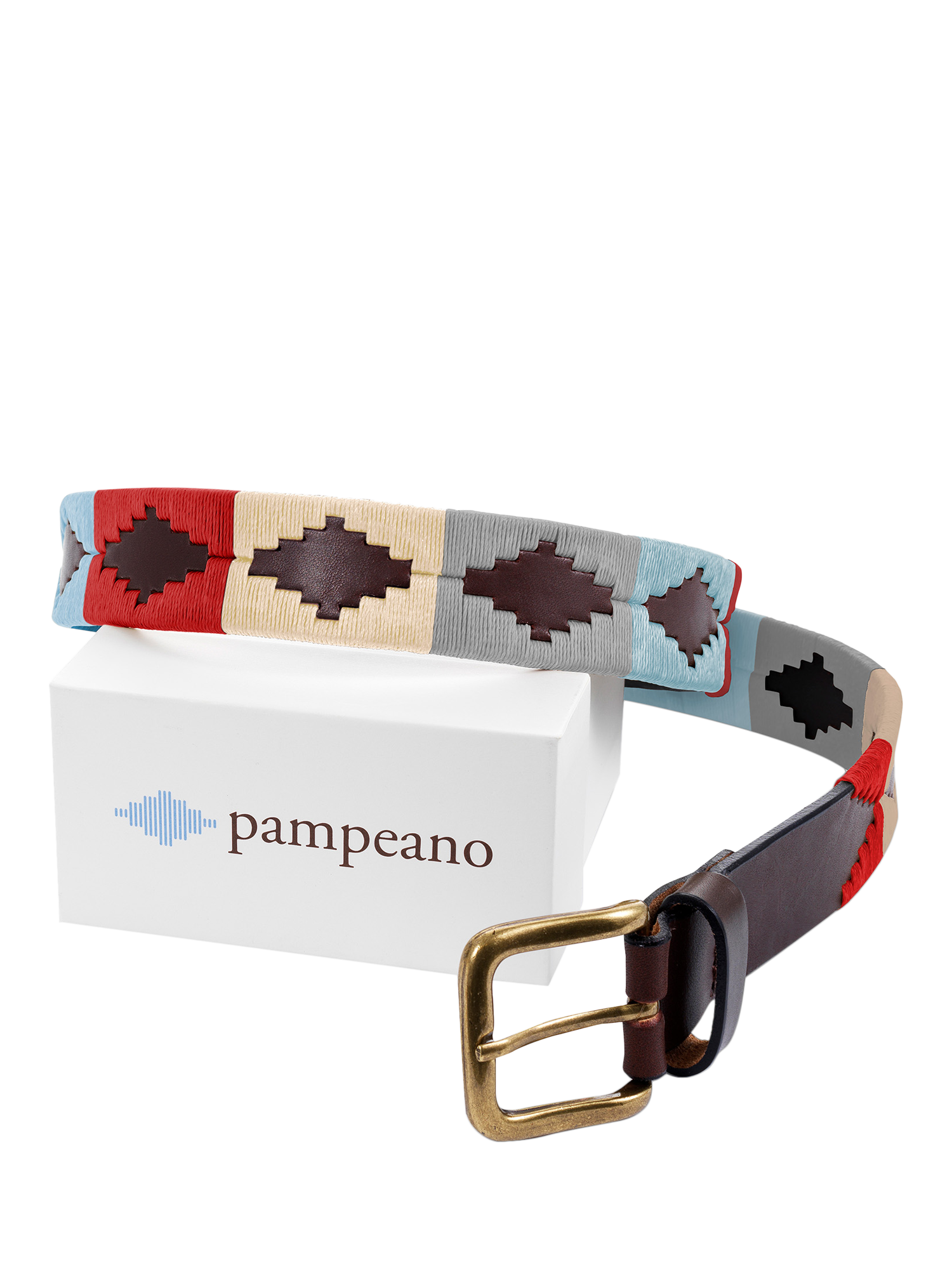 Product image 2 of 3, which shows Pampeano Brisa Leather Belt, Brisa Brown, 28