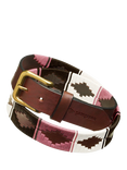 Pampeano Frambuesa Leather Belt, Framb Brown