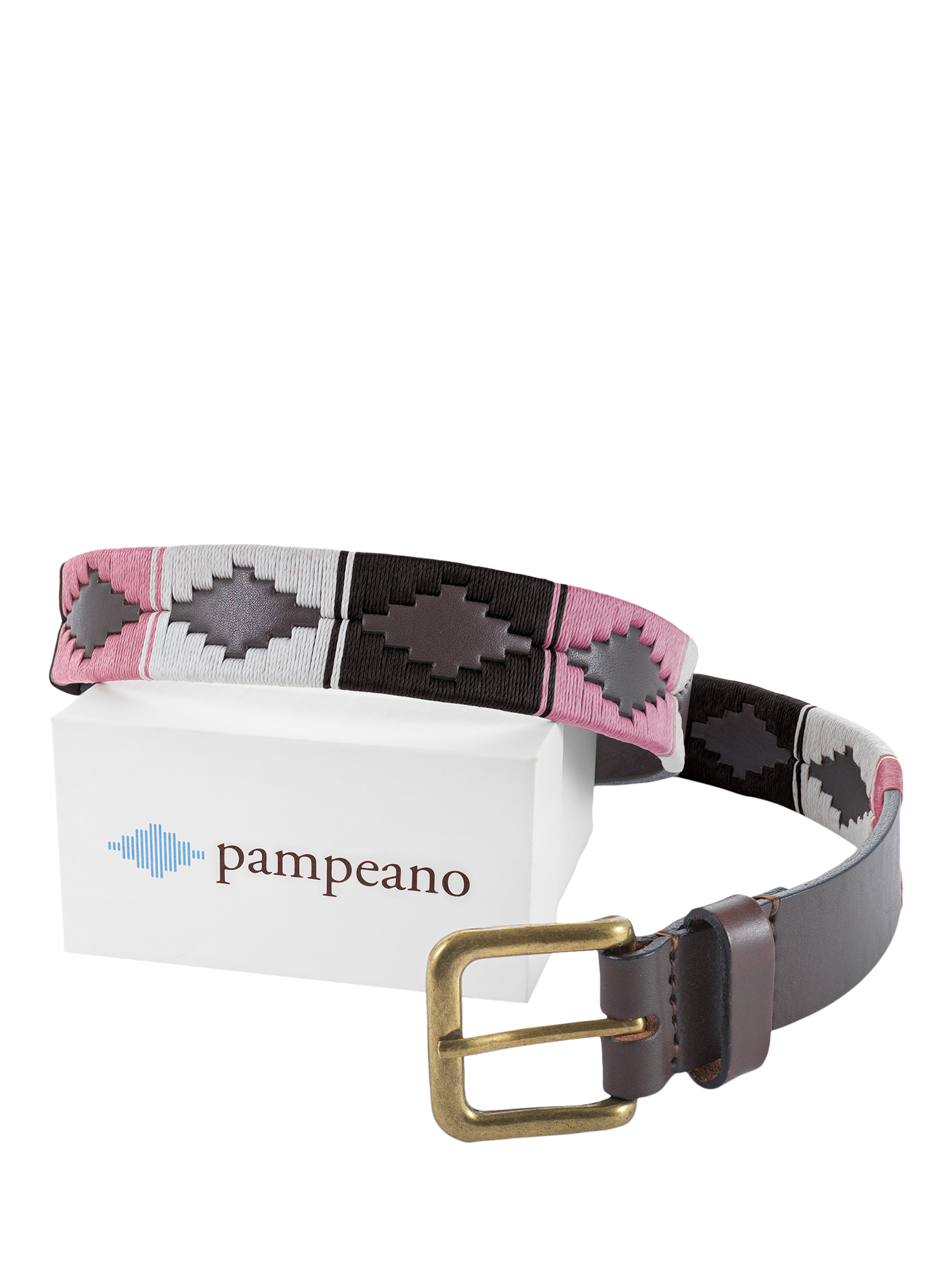 Product image 2 of 2, which shows Pampeano Frambuesa Leather Belt, Framb Brown, 28