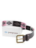 Pampeano Frambuesa Leather Belt, Framb Brown
