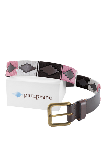 Pampeano Frambuesa Leather Belt, Framb Brown - view 2, Framb Brown