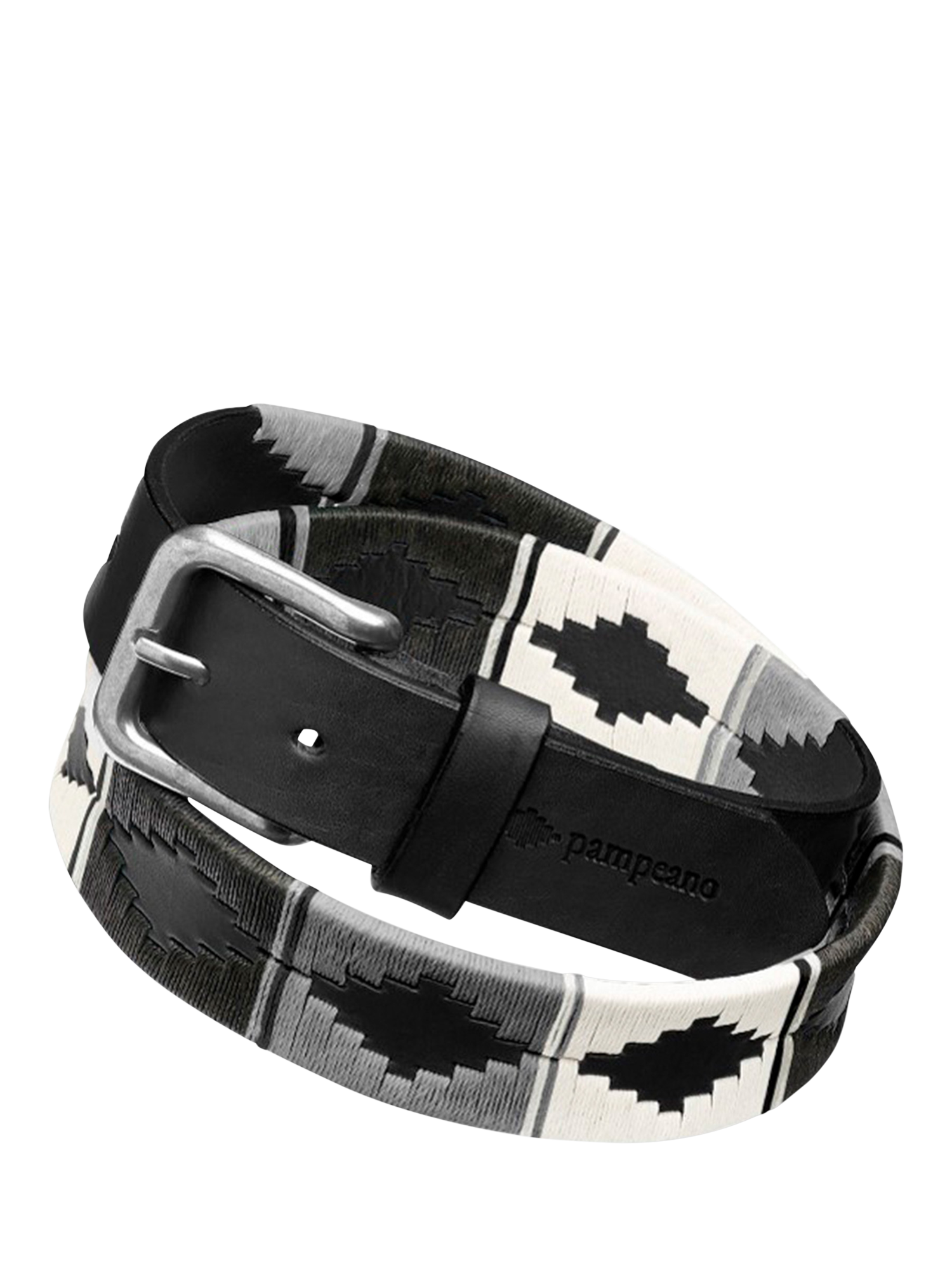 Product image 1 of 3, which shows Pampeano Nieve Leather Belt, Nieve Black, 28