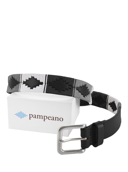 Pampeano Nieve Leather Belt, Nieve Black - view 2, Nieve Black