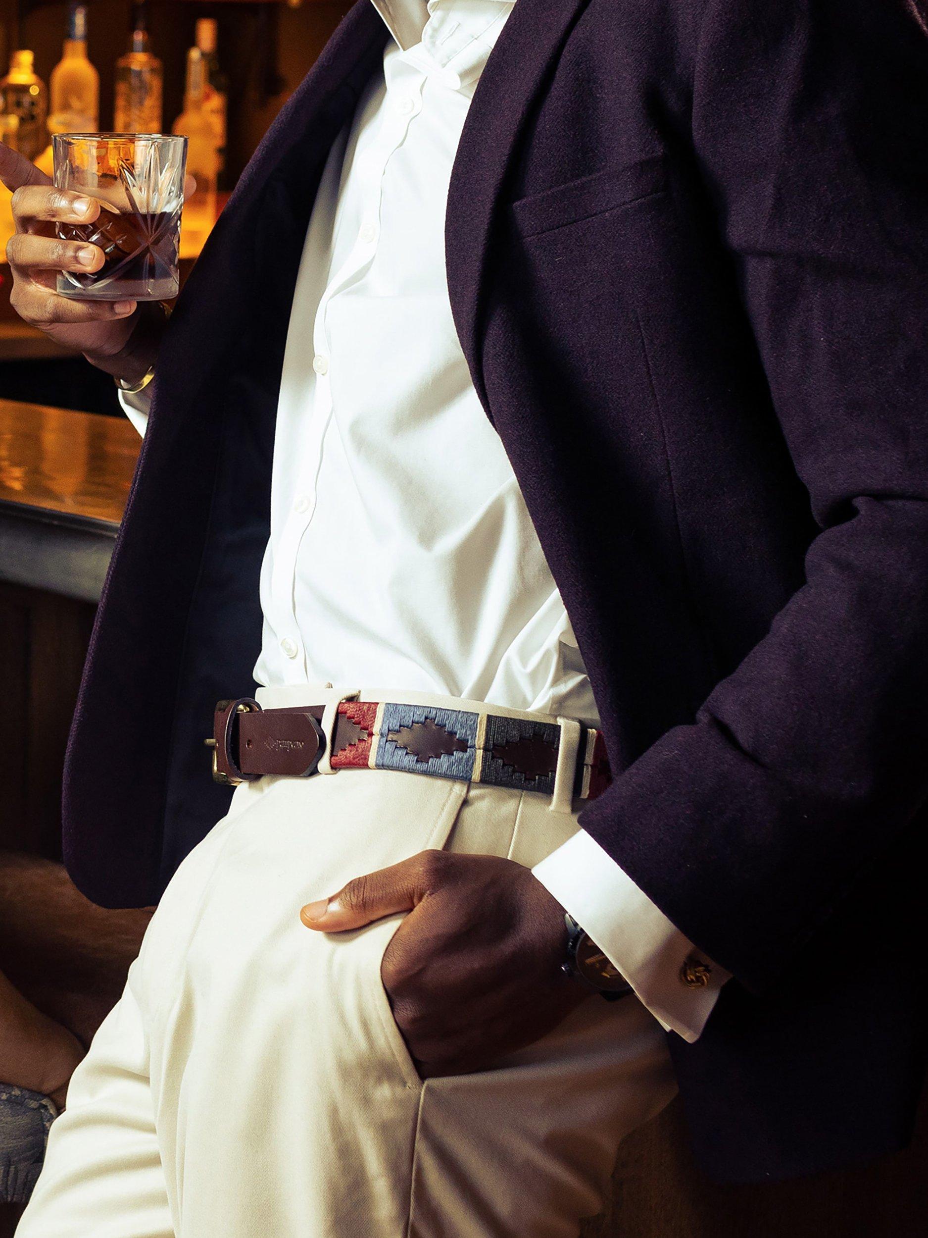 Product image 3 of 3, which shows Pampeano Otono Leather Belt, Otono Brown, 28