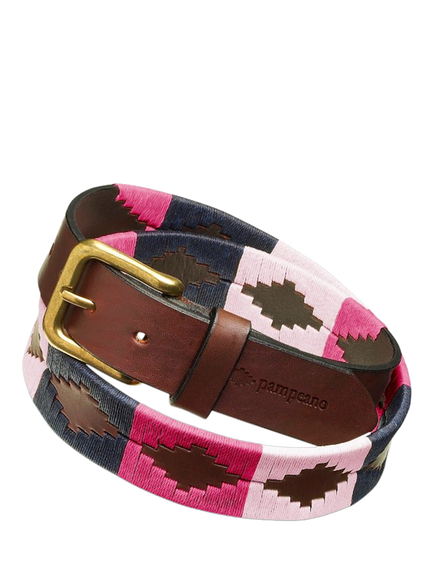 Pampeano Petalo Leather Belt, Pink, Pink