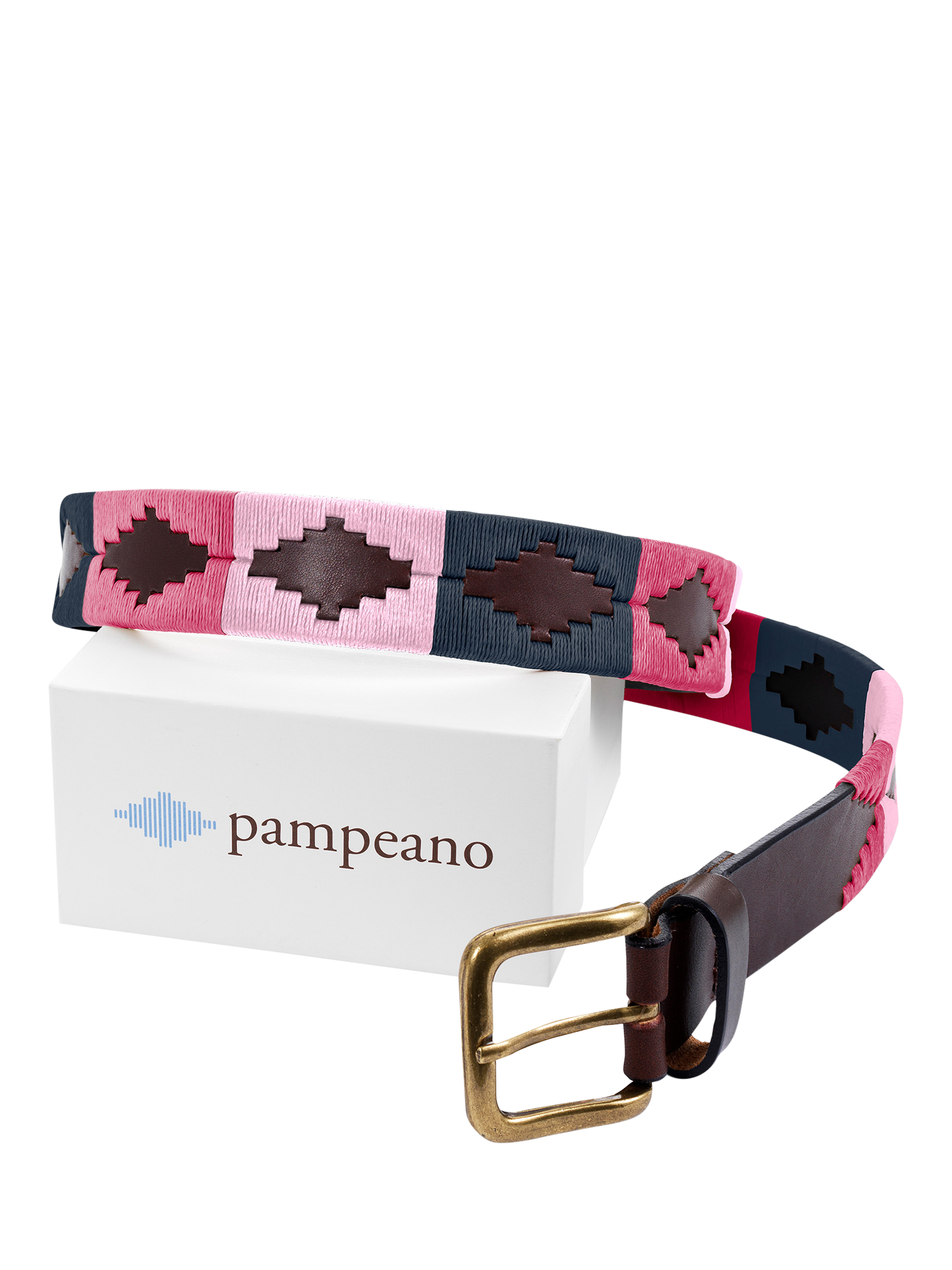 Product image 2 of 3, which shows Pampeano Petalo Leather Belt, Pink, 28