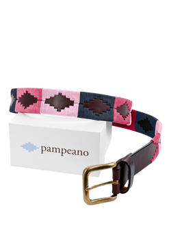 Pampeano Petalo Leather Belt, Pink - view 2, Pink