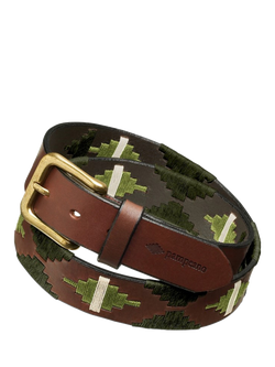 Pampeano Verdeo Leather Belt, Green, Green