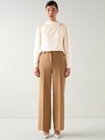L.K.Bennett Samantha Button Shoulder Top, Ivory
