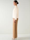 L.K.Bennett Samantha Button Shoulder Top, Ivory