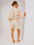 Never Fully Dressed Elissa Shell Print Shorts, Cream